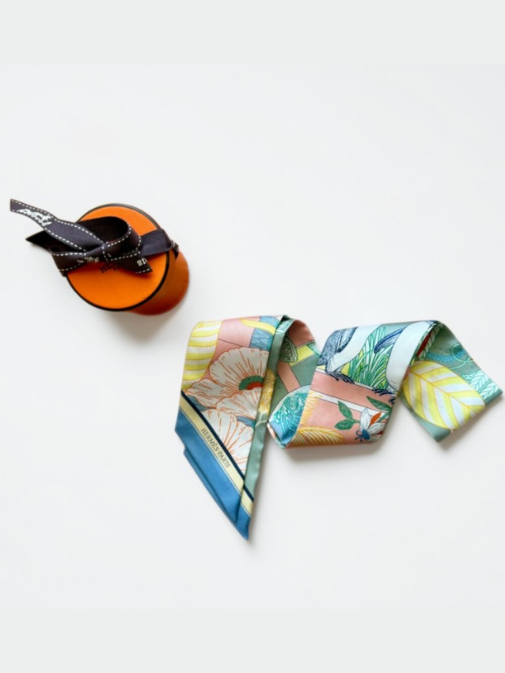 Hermes Precious Paradise Silk Twilly Scarf